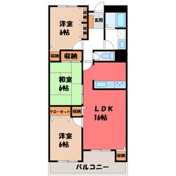 宇都宮駅 バス14分  東峰町下車：停歩1分 2階の物件間取画像